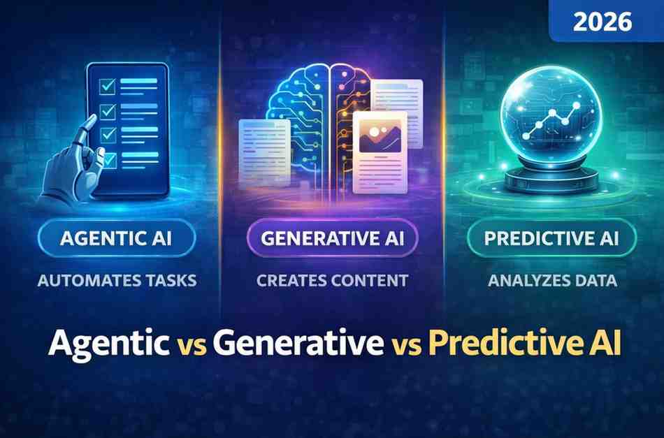 Agentic vs Generative vs Predictive AI — What’s the Difference?