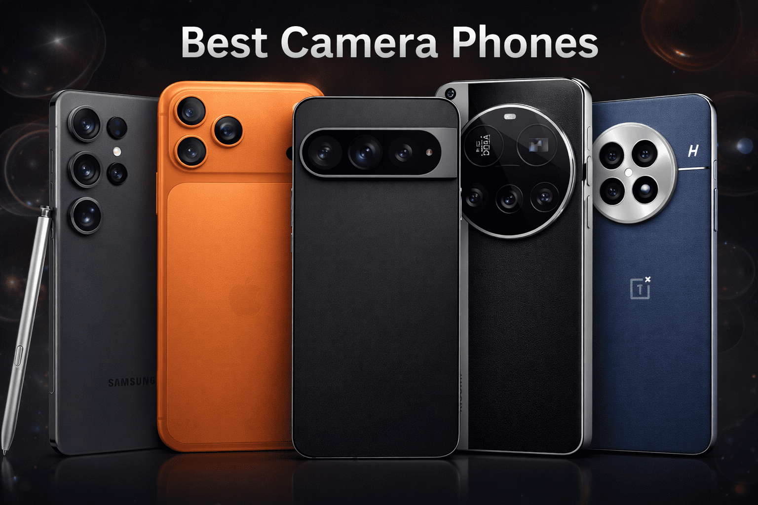 Top flagship smartphones with best photography cameras in 2026 shown together in one frame