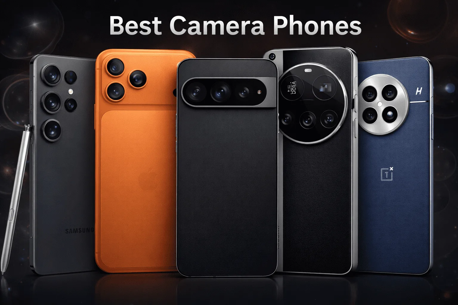 Top flagship smartphones with best photography cameras in 2026 shown together in one frame