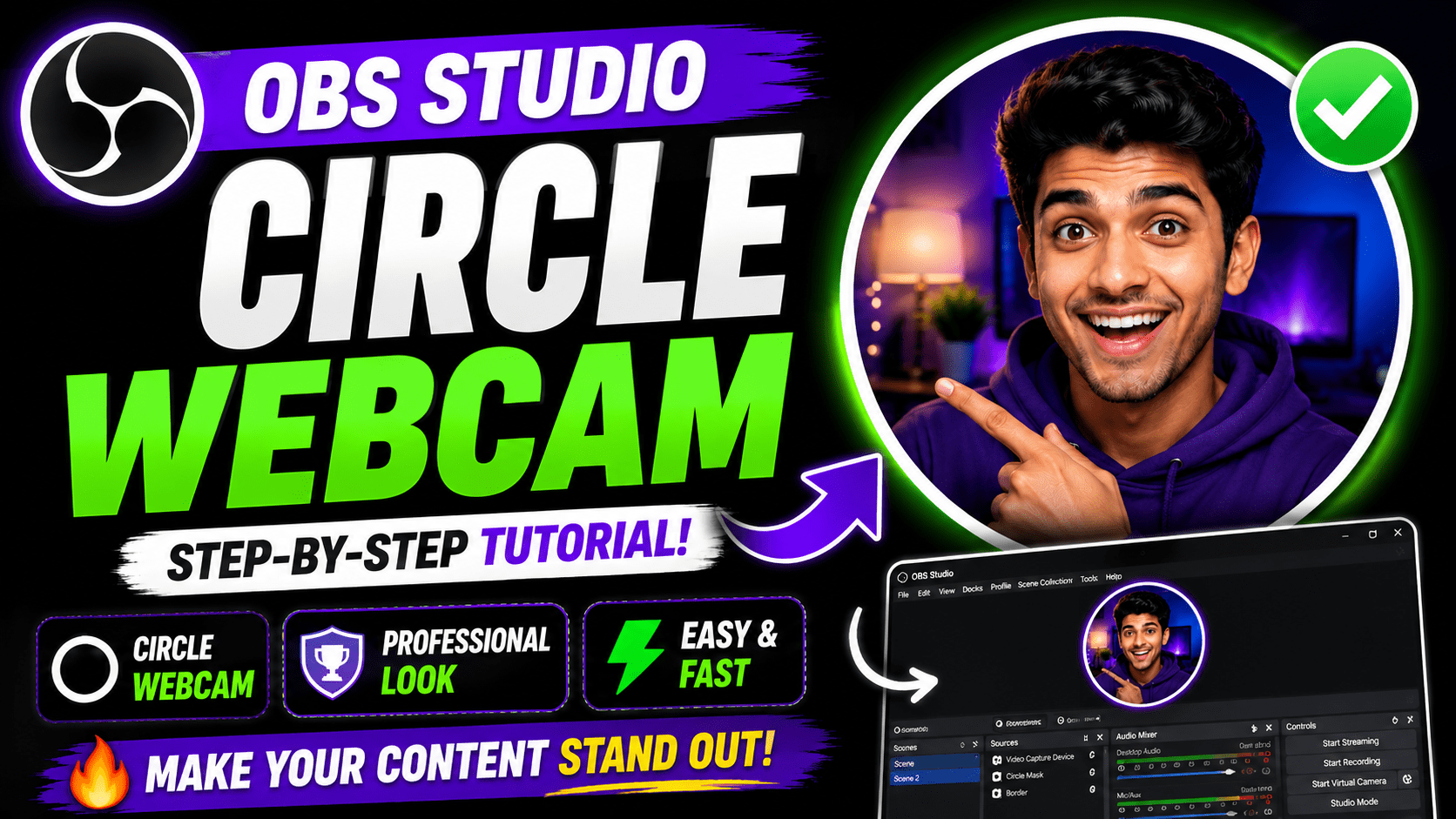 How to Make a Circle Webcam in OBS Studio 2026 (Step-by-Step Guide) How to Make a Circle Webcam in OBS Studio